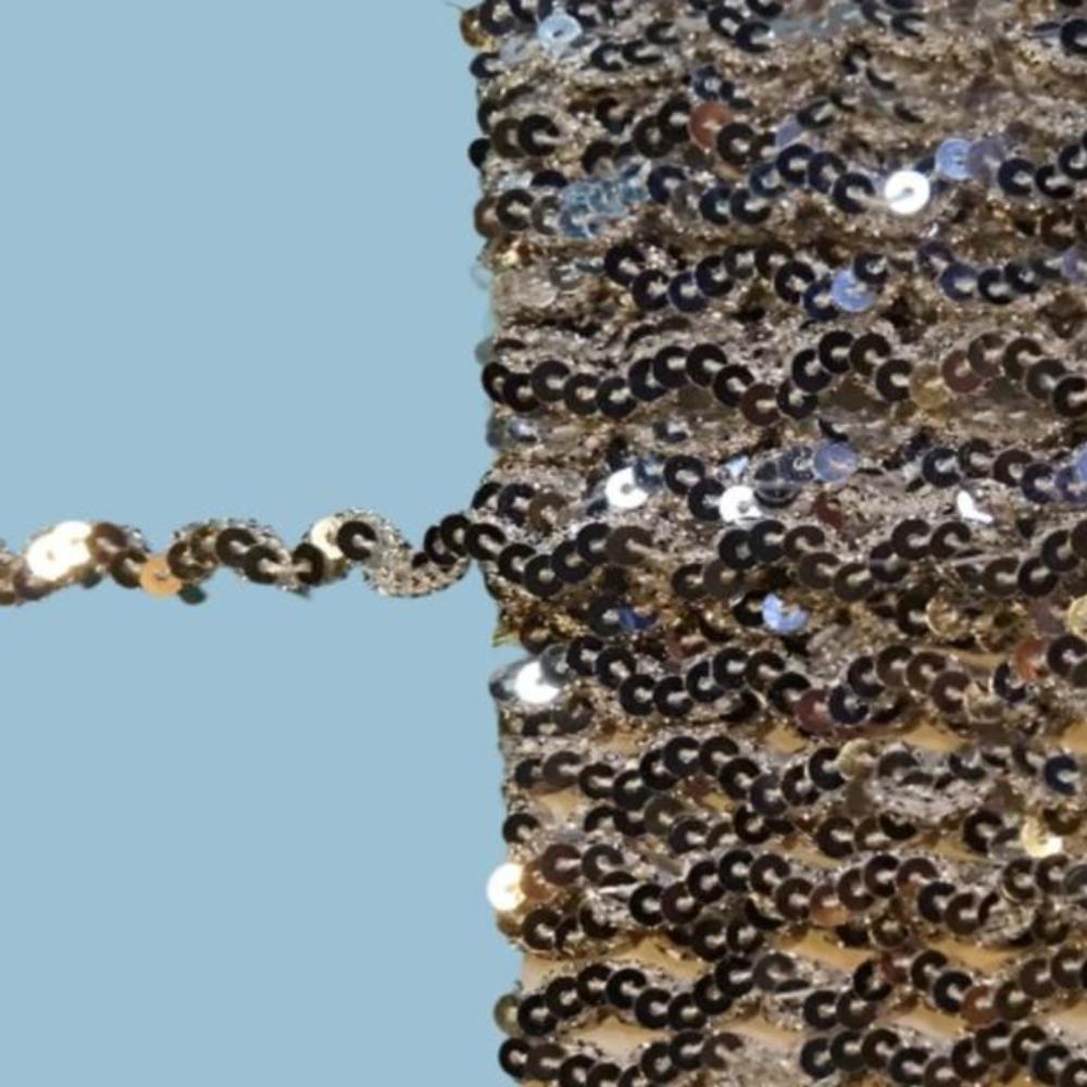 10 metres Ric Rac type silver coloured braid with small sequins 8mm