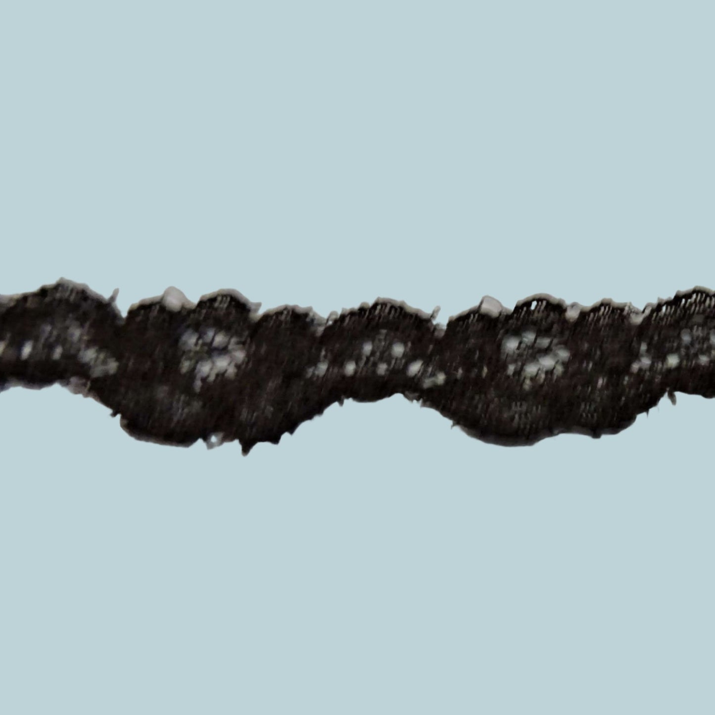 20 Metres Of Narrow Floral Black Lace 12mm Wide Loose In A Bag Clearance