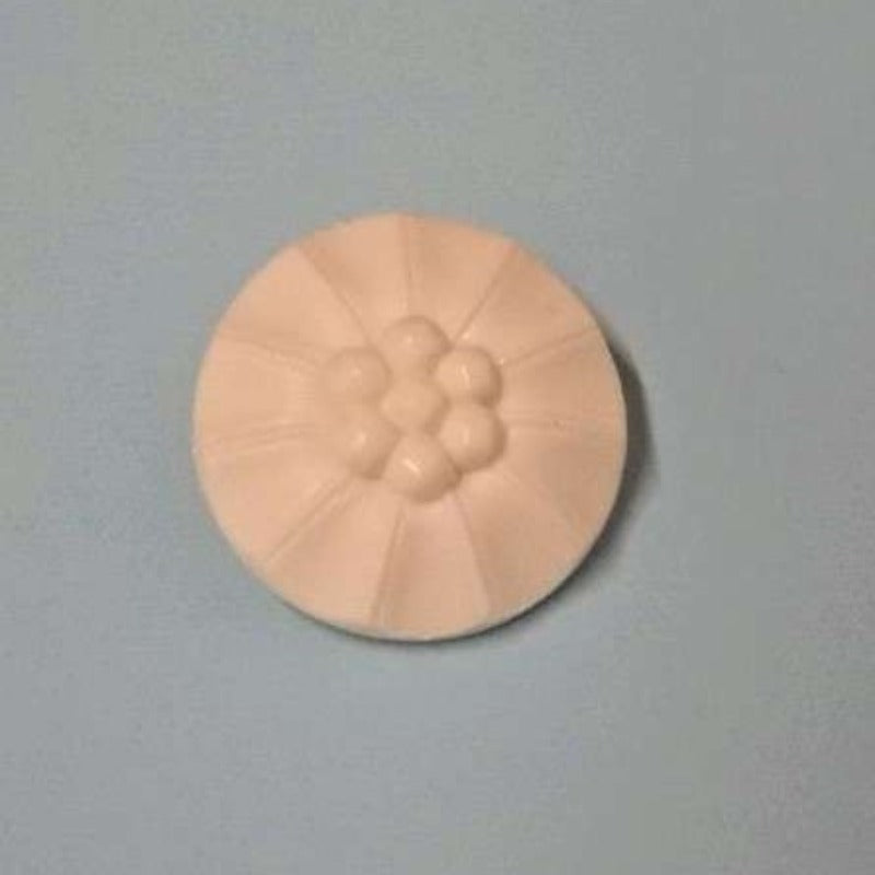 100 white patterned shank buttons 18mm clearance