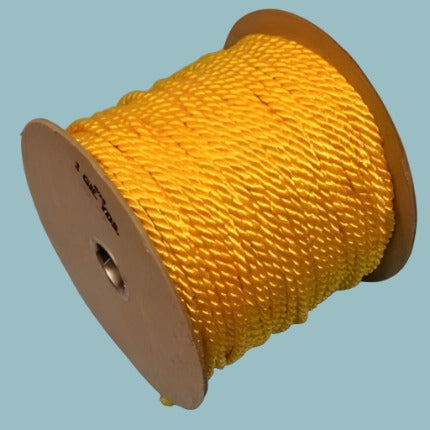 130 Metre Reel Of Bright Yellow Satin Twist Cord 5mm Wide Clearance