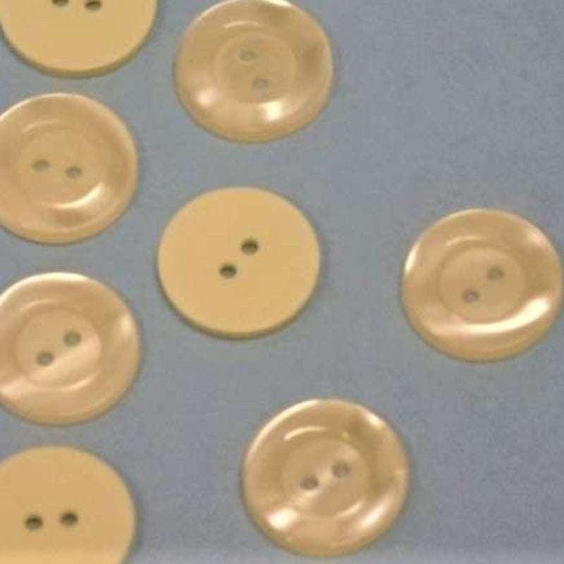 50 cream shiny 2 hole buttons 20mm clearance