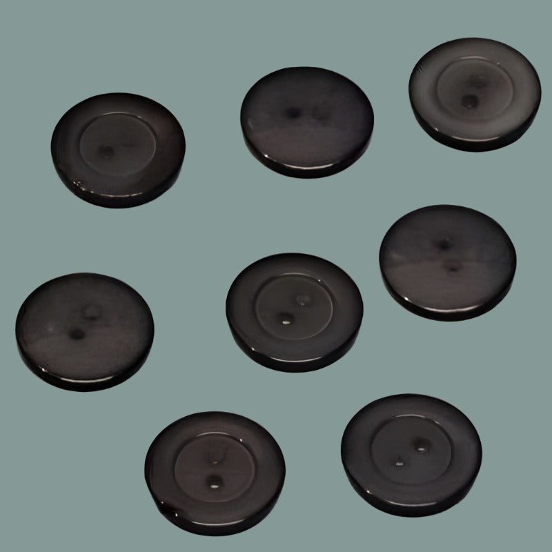 50 shiny dark turquoise 2 hole buttons 22mm clearance