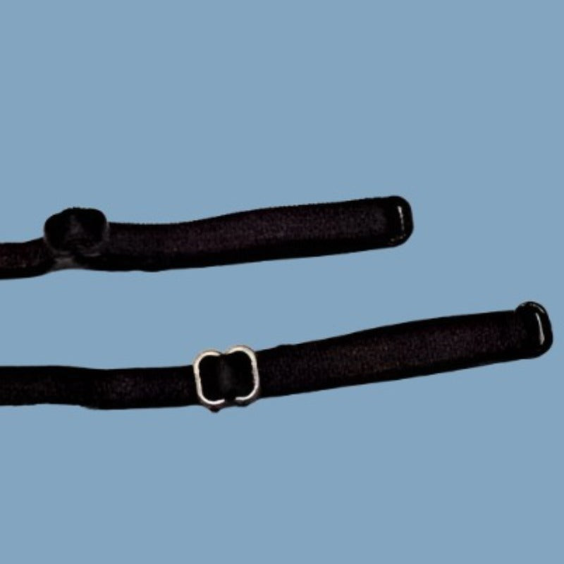 10 pairs of black satin bra straps 40cm long 7mm wide clearance