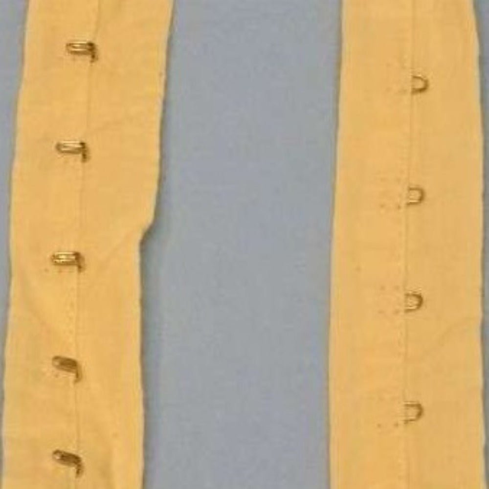 2 Metres Of Cream Coloured Hook And Eye Tape 28mm Wide With 25mm Spacing Clearance