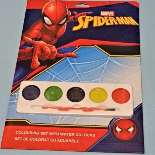 Colouring set with water colours SPIDERMAN design size A4  23cm x 30cm