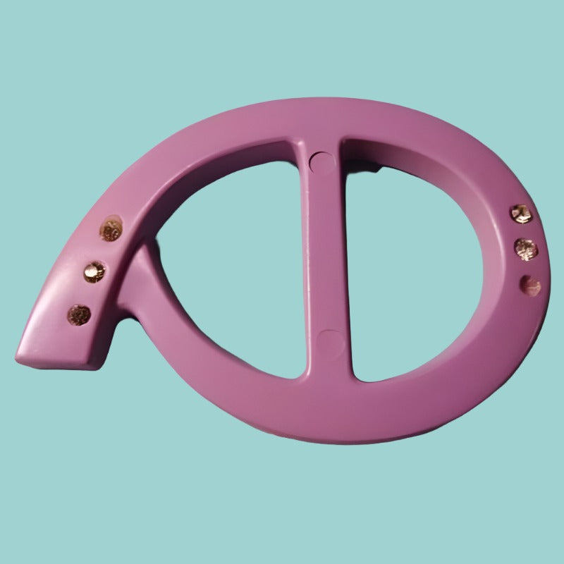 5 lilac buckles with diamantes, 45mm X 68mm clearance