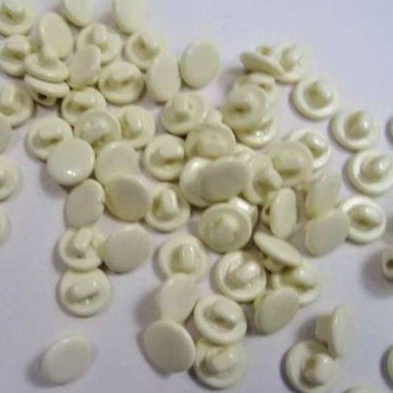 100 small cream round shank buttons 10mm clearance