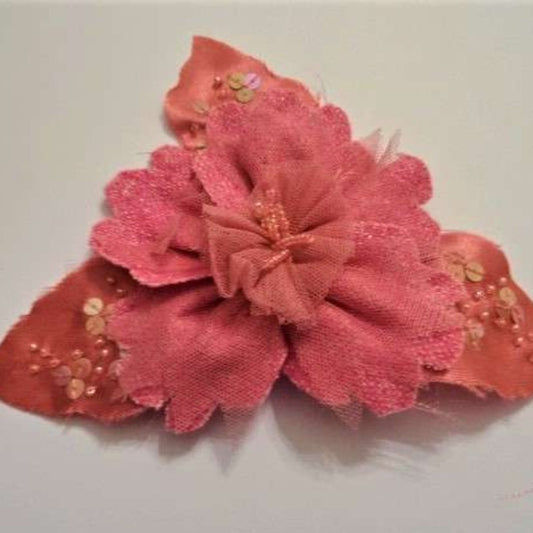 Dusty pink flower brooches pink 14cm clearance