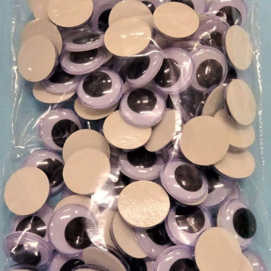 100 Adhesive / Stick On moving eyes size 15mm [ 50 pairs ] clearance