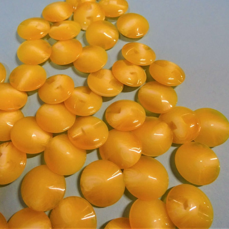 50 yellow shank buttons size 17mm clearance