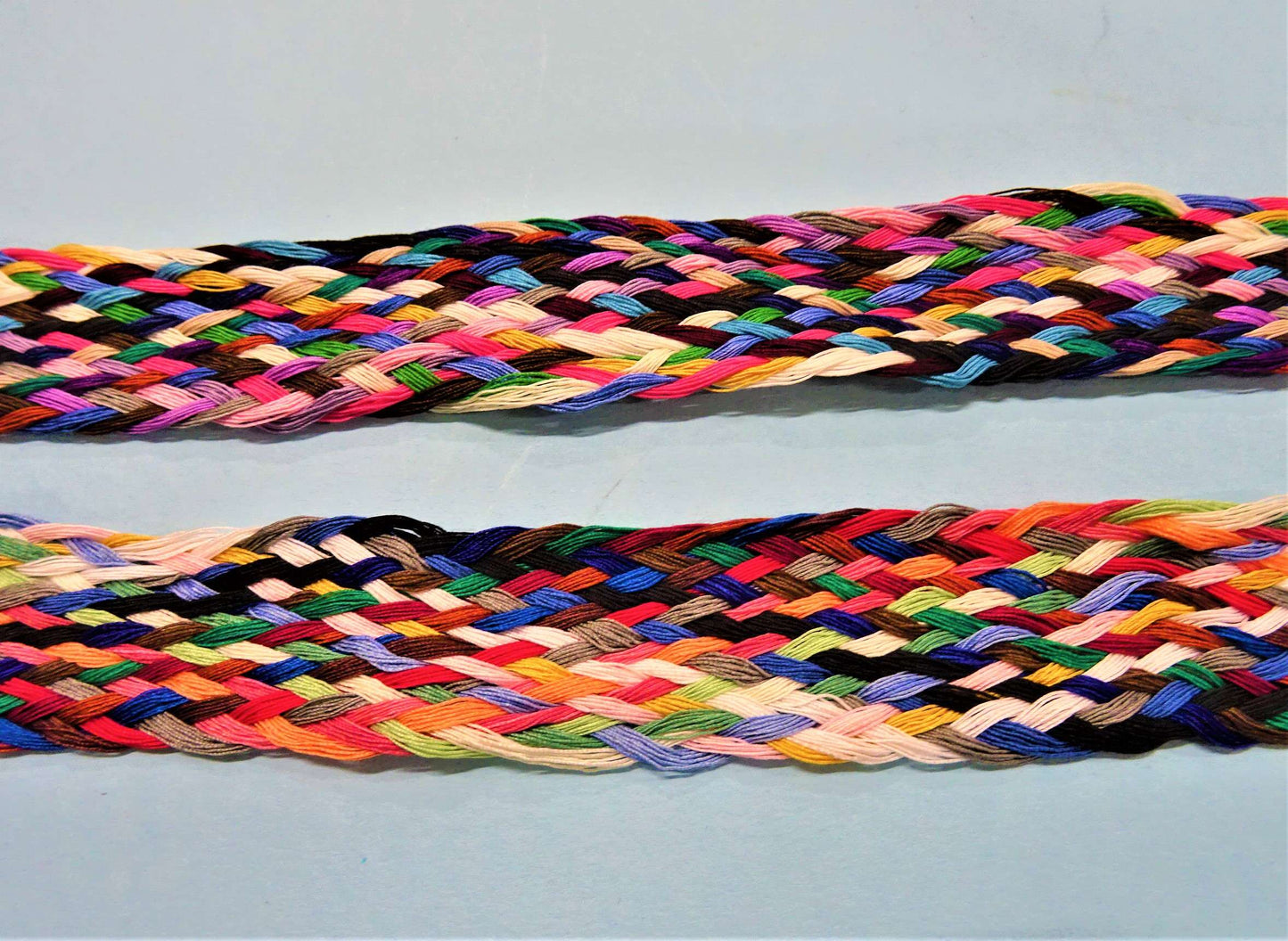 10 Plaited Assorted Colours of Sewing Thread 40cm / 16 inch long and 25mm wide loose in a bag clearance