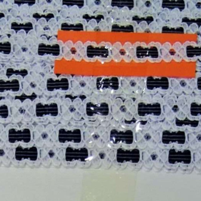 30 metre card of lace looks ribbon through design 11mm wide