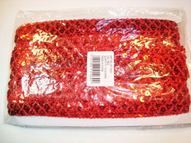10 metres of sequin braid 22mm wide