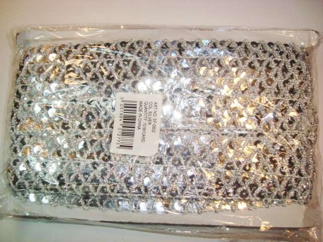 10 metres of sequin braid 22mm wide