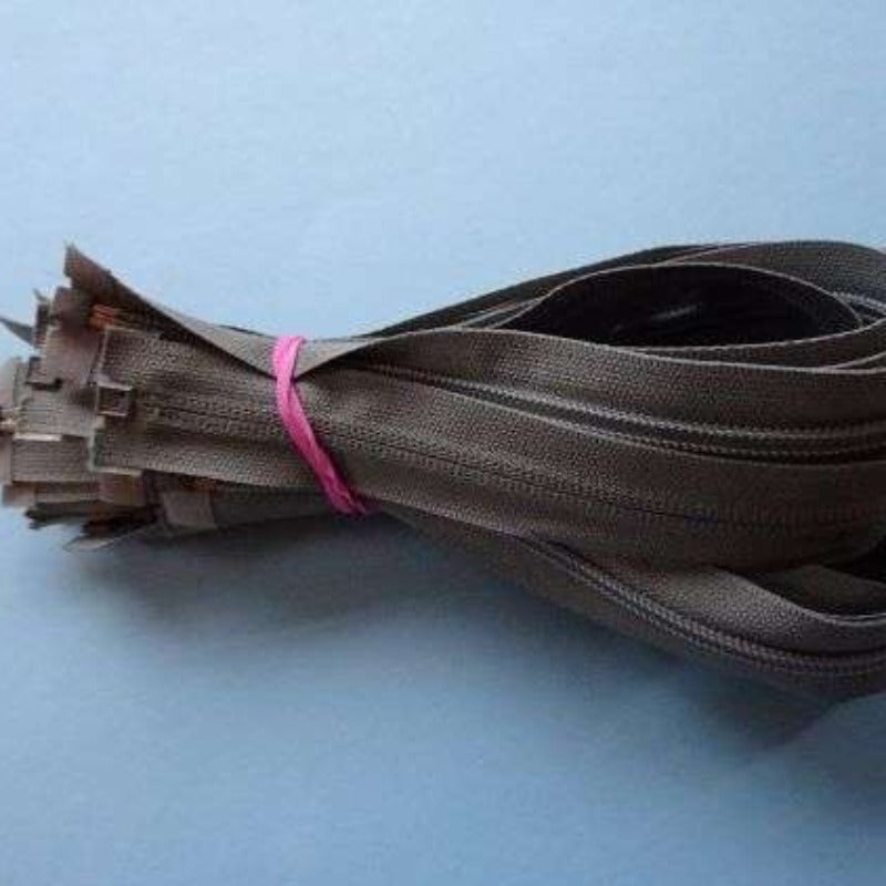 10 nylon open end zips Mid Grey 32cm / 13 inch clearance