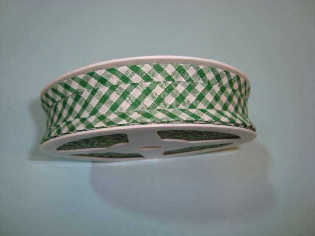 25 metres of Gingham bias binding 25mm wide choice of colour clearance