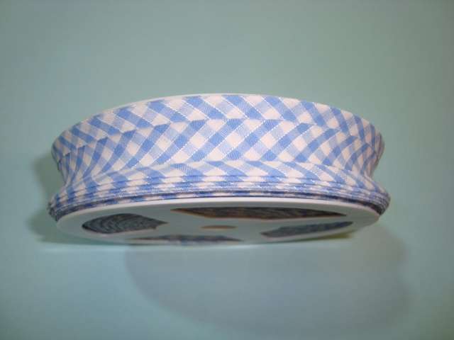 25 metres of Gingham bias binding 25mm wide choice of colour clearance