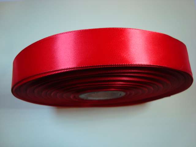 100 metre reel of single side satin ribbon 25mm wide choice of colour