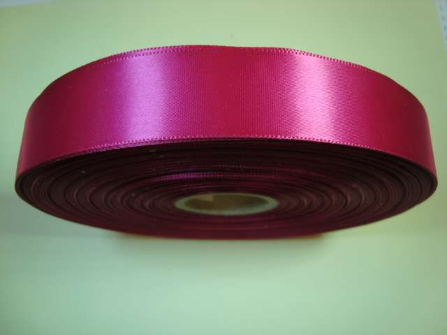 100 metre reel of single side satin ribbon 25mm wide choice of colour