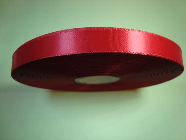 100 metre reel of single side satin ribbon 15mm wide choice of colour