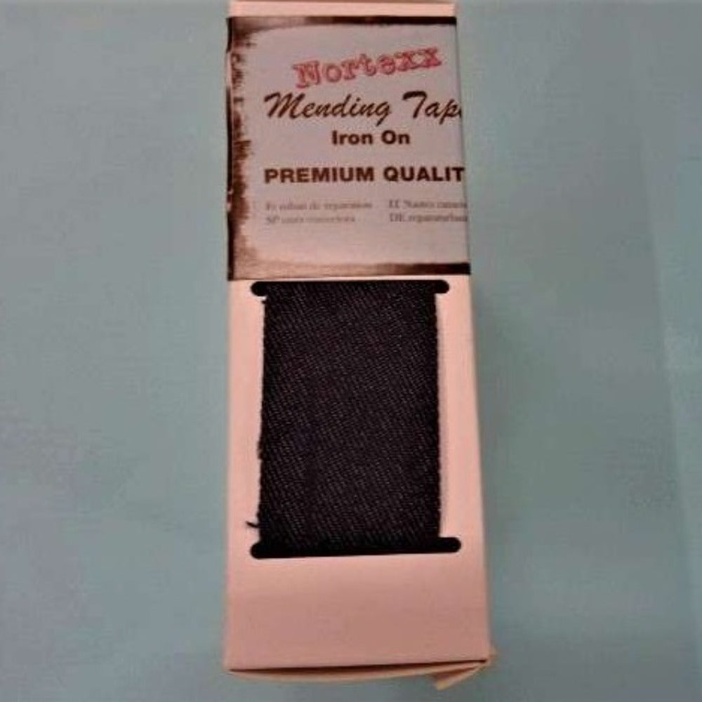 15 metres in a box iron on mending fabric / tape DENIM NAVY BLUE TYPE 35mm wide
