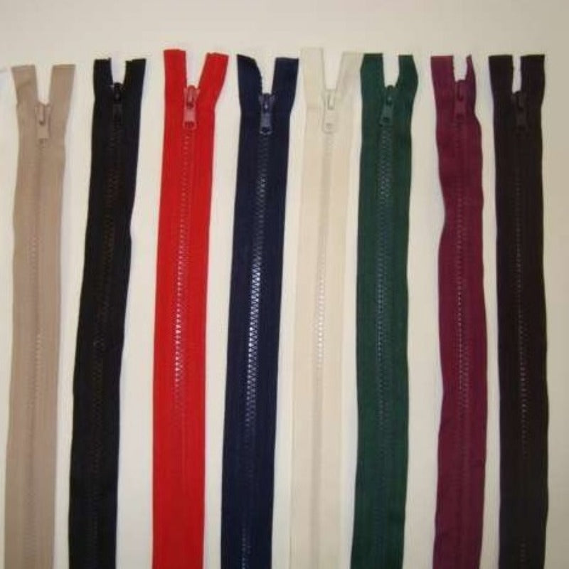 10 Plastic teeth chunky open end zips 70cm / 28 inch