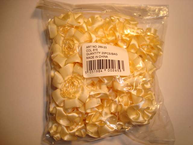 20 ribbon rosettes size 35mm choice of colour