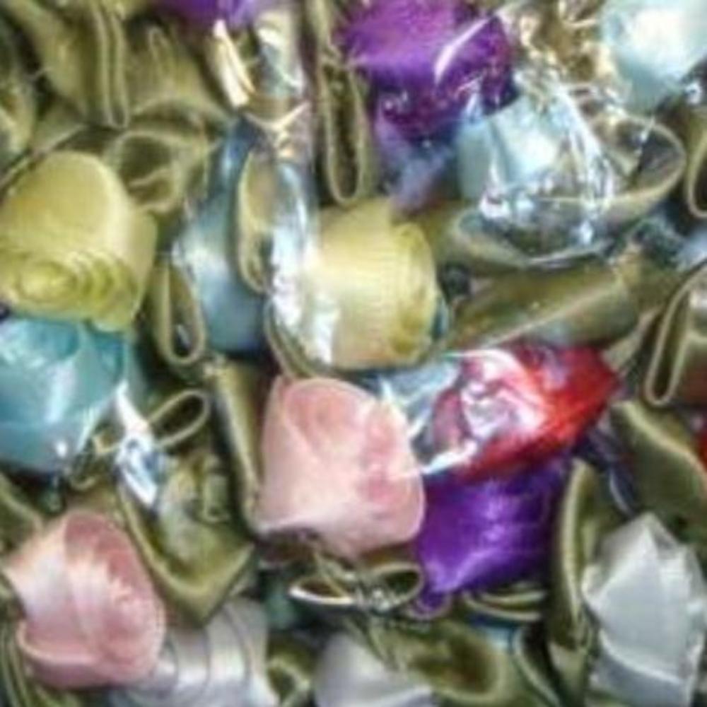 50 Assorted Colour Large Size Ribbon Roses