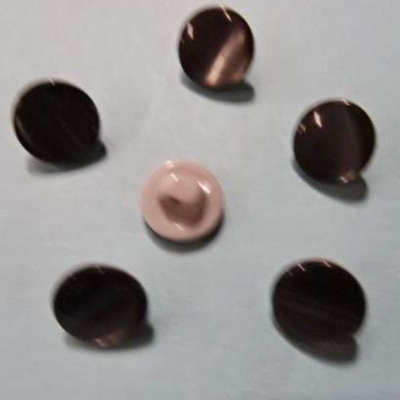 100 grey shiny shank buttons 11mm clearance