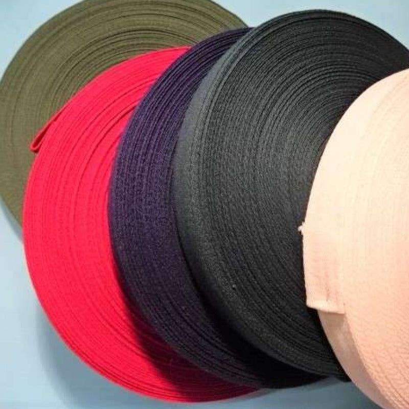50 metres of cotton herringbone webbing 25mm wide choice of colour