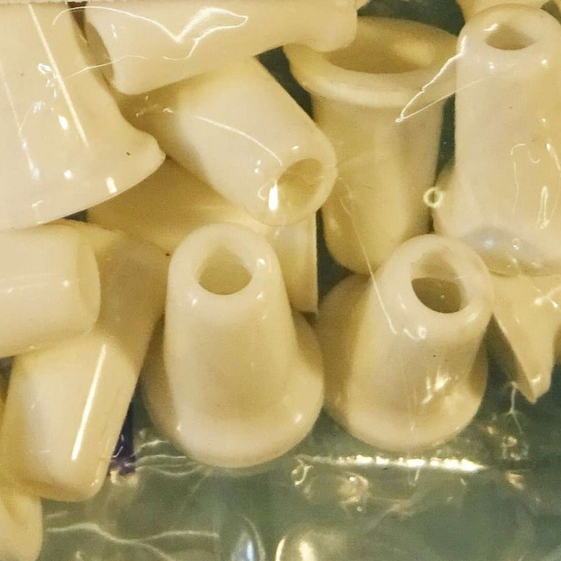50 white toggle ends bell shape
