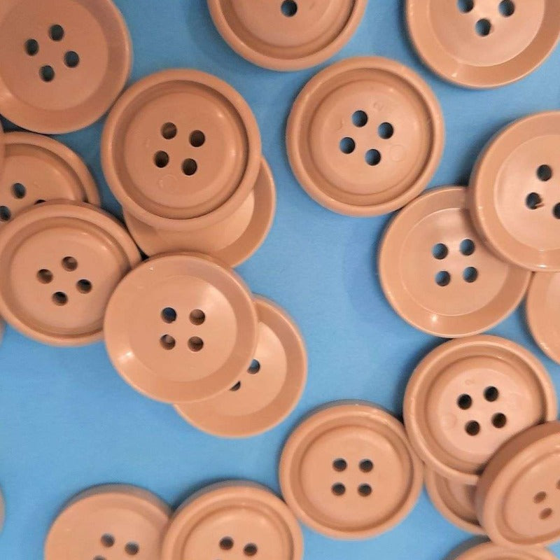 50 light grey 4 hole buttons size 23mm clearance