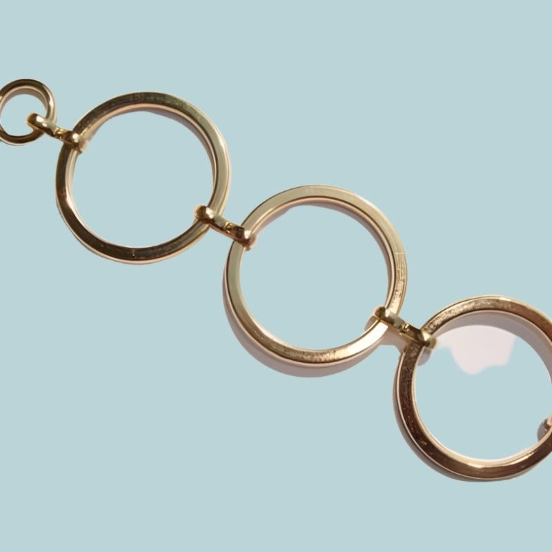 10 metal ring trims gold colour 15.5cm long 35mm rings clearance