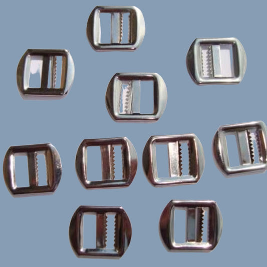 10 silver waistcoat metal buckles with slider 32 x 25mm clearance