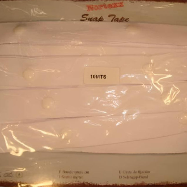 10 Metres Card Of Press Stud Snap Tape / Poppa Tape