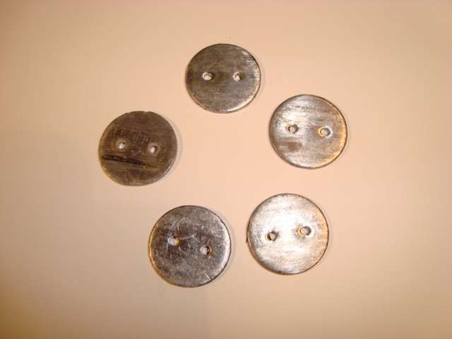 10 Lead weights 25mm round WHITE coloured