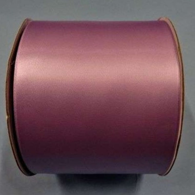 50 metre reel of Lilac very wide single satin ribbon 100mm / 4inch