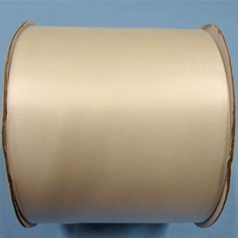 50 metre reel of White very wide single satin ribbon 100mm / 4inch SR1213