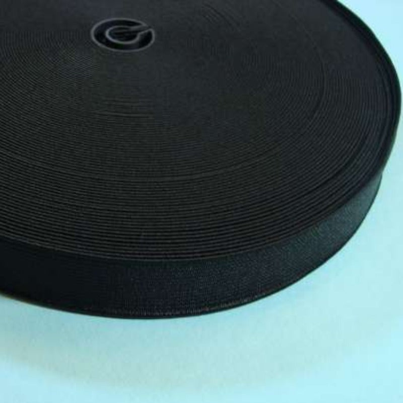 25 metre reel of 38mm wide flat-elastic 1 1/2 inch