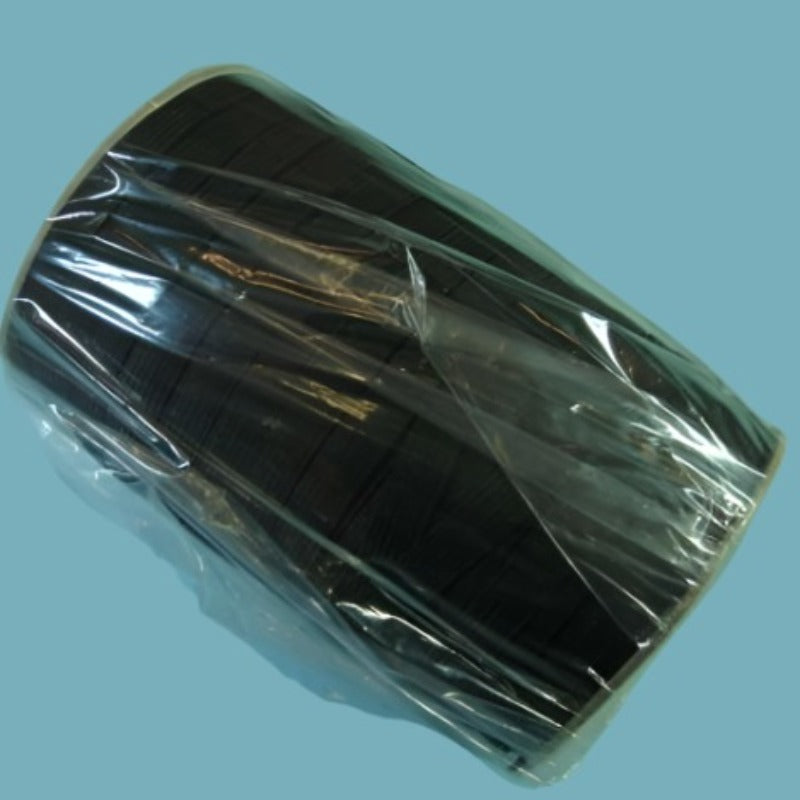 100 metre reel of 16 cord BLACK narrow flat elastic 12.5 mm wide