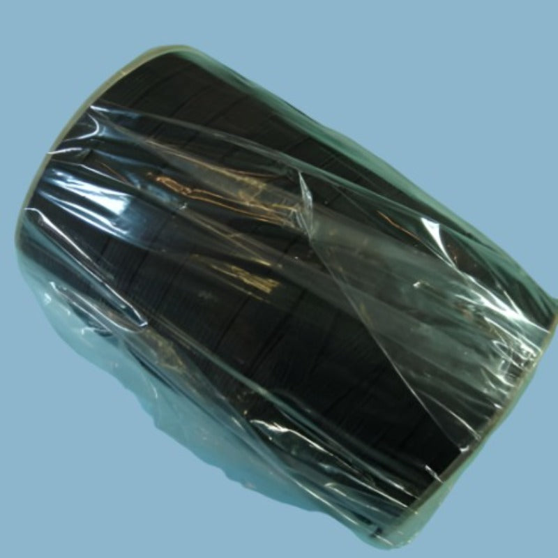 100 metre reel of 6 cord BLACK narrow flat elastic 4mm wide