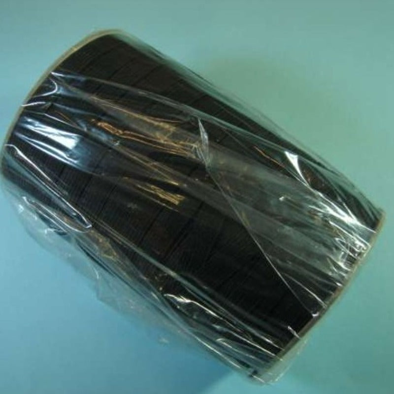 250metre reel of 8 cord BLACK narrow flat elastic 6mm wide