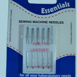One Card Of 5 Leather Sewing Machine Needles Whitecroft Brand
