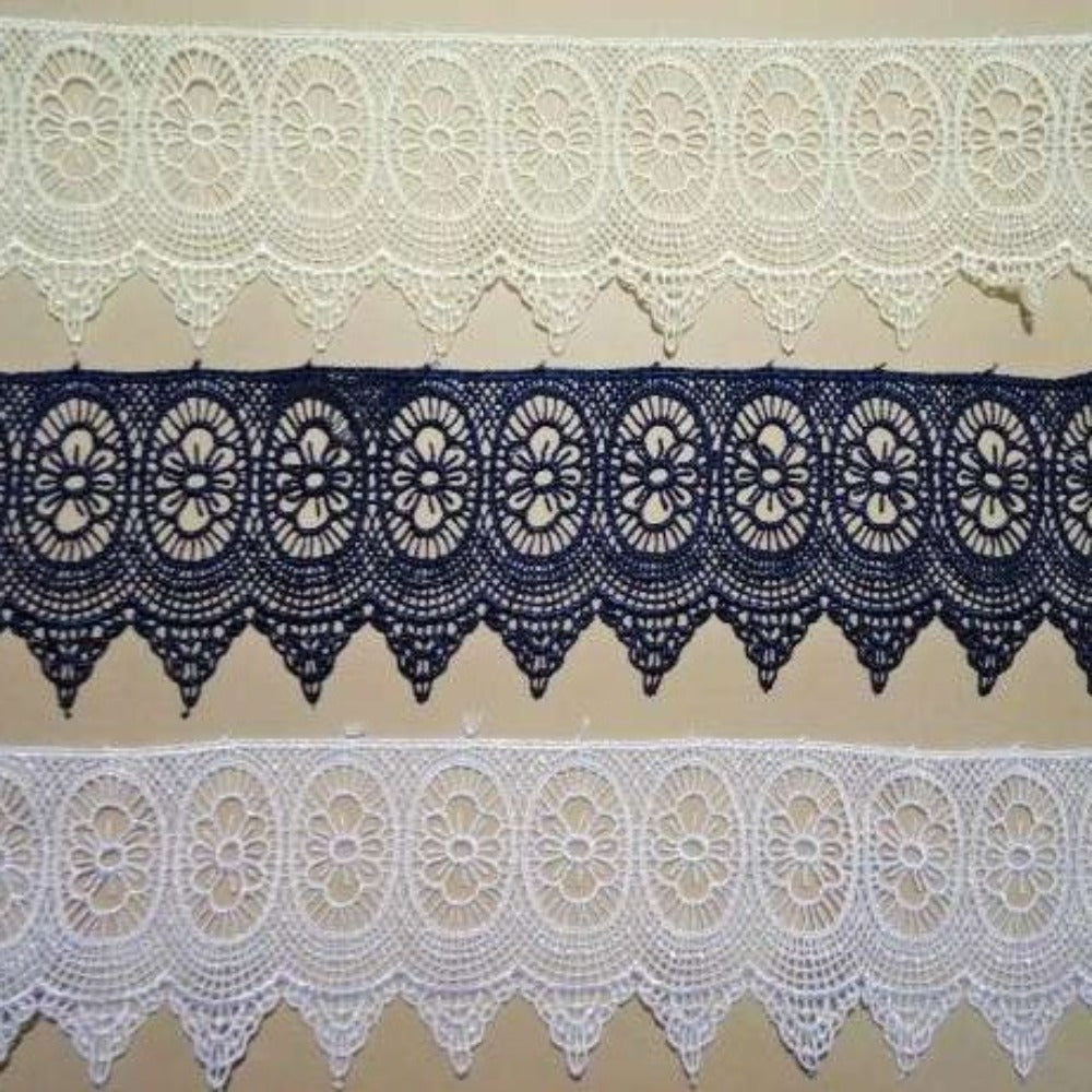 27.4 mt Guipure lace 75mm wide