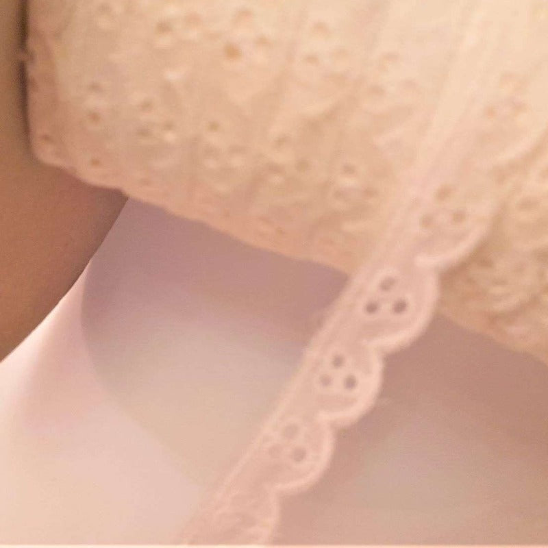 90 Metres Of Narrow White Broderie anglaise 11mm Wide Clearance Loose In A Bag