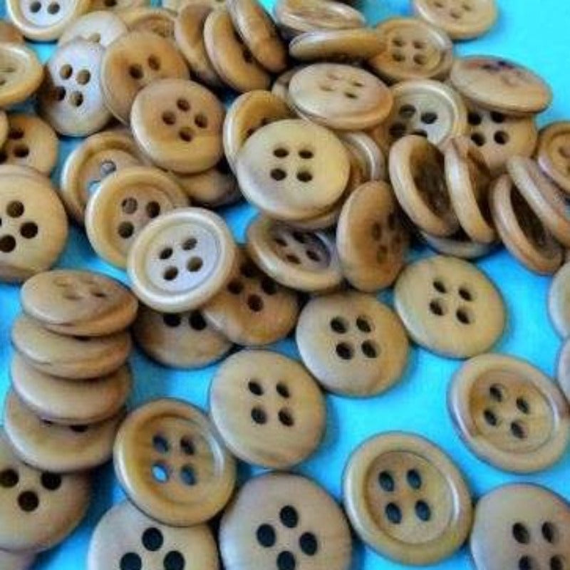 25 dark fawn 4 hole buttons size 29mm clearance