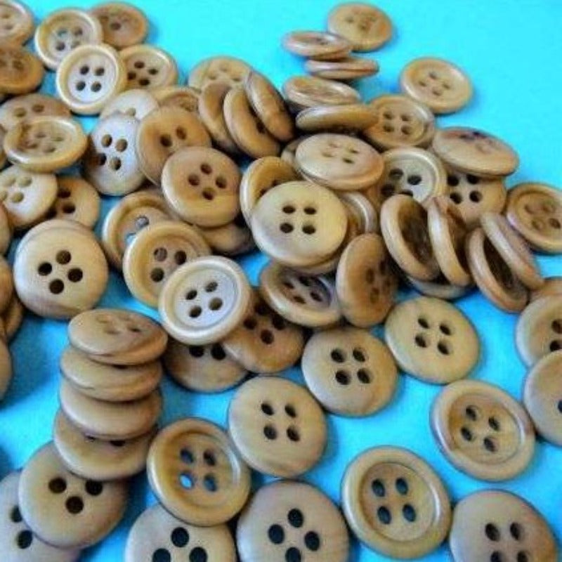 50 dark fawn 4 hole buttons size 19mm clearance