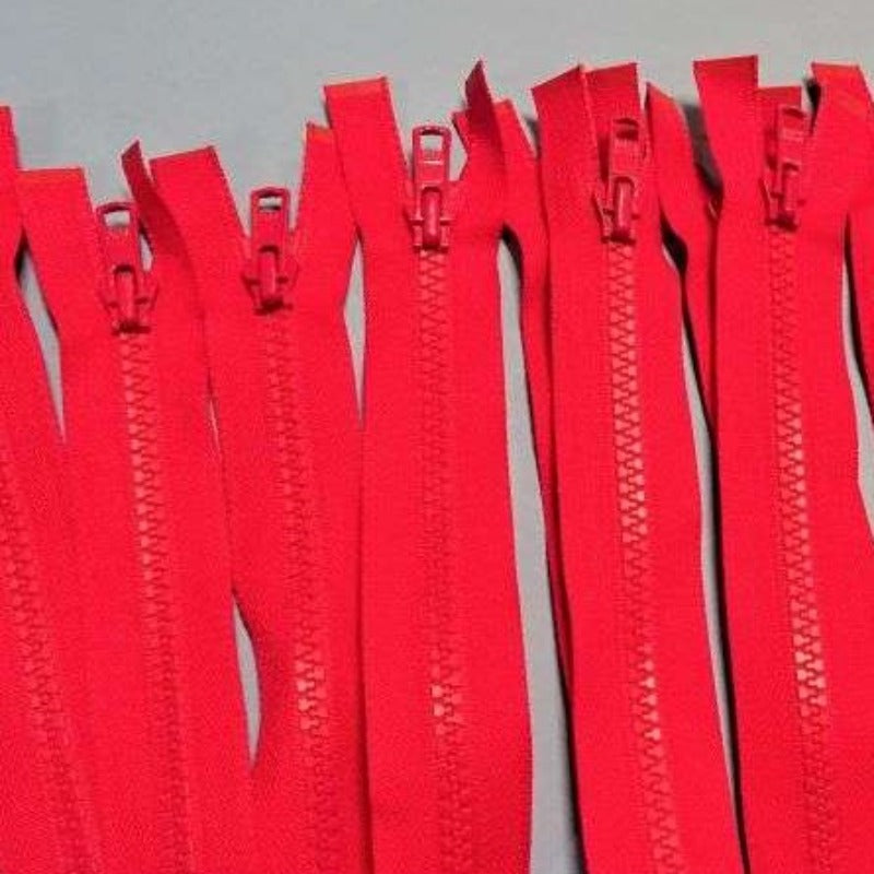 10 Creise plastic chunky open end zips 39cm / 15 inch clearance