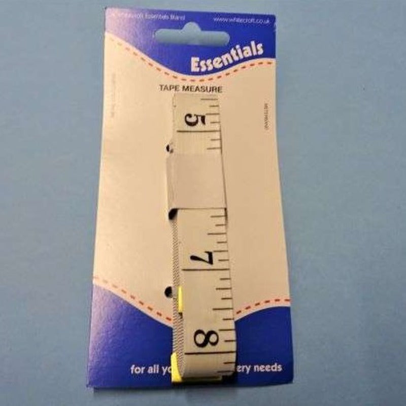 Card of one white tape measure 150 cm / 60inch Whitecroft Brand