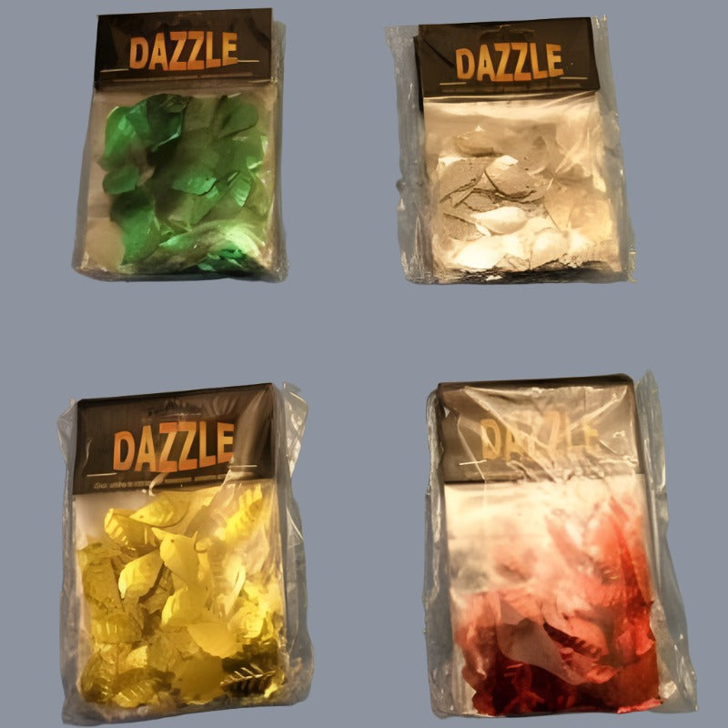 5 cards of LEAF SHAPE sequins size 20mm choice of colour